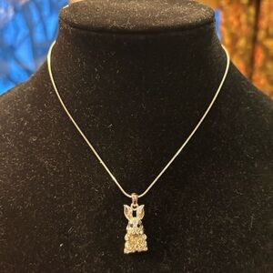 Cubic Zirconia Bunny Necklace